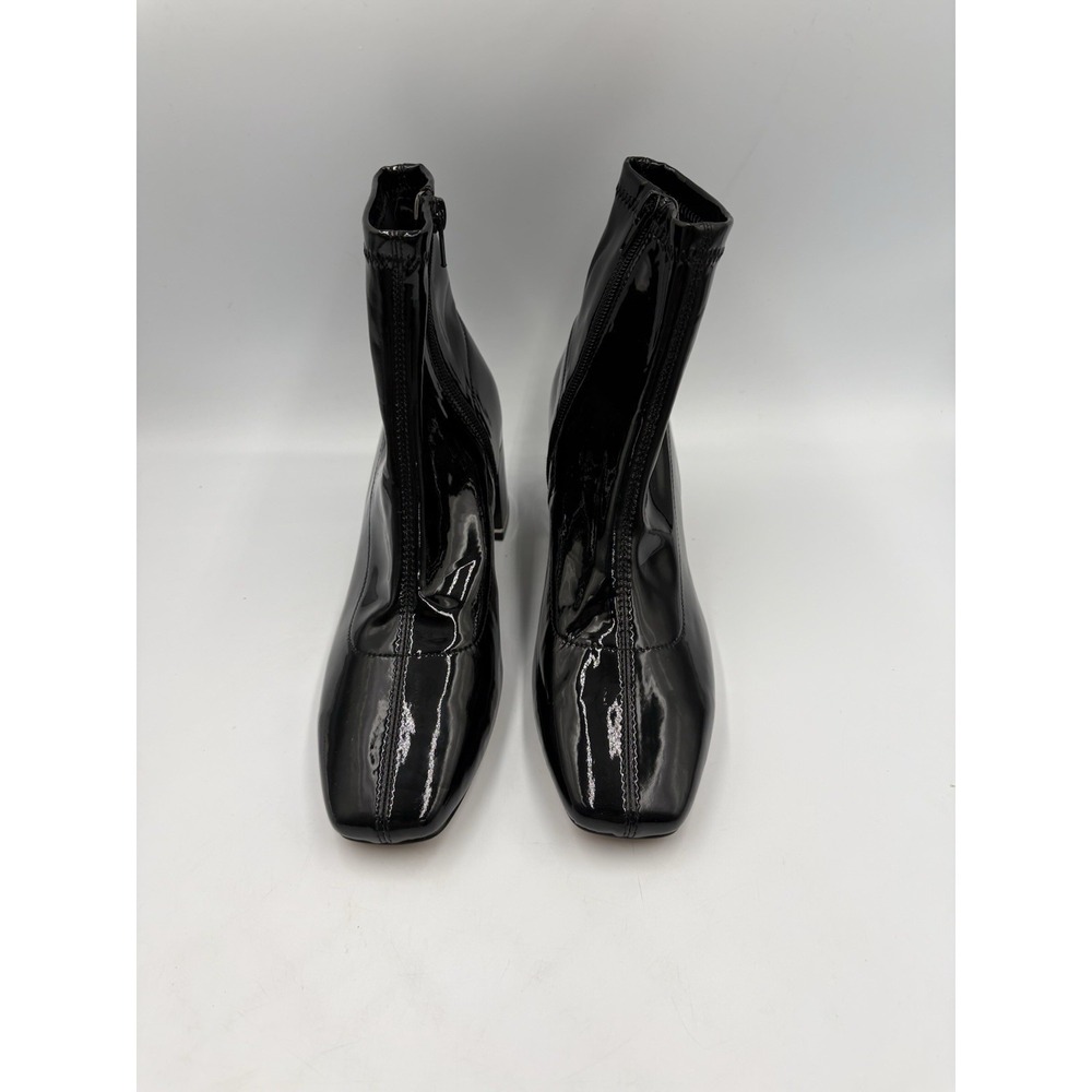 ALDO Lothellima Black Patent Ankle Boots Women US Size 7 - Picture 3 of 12